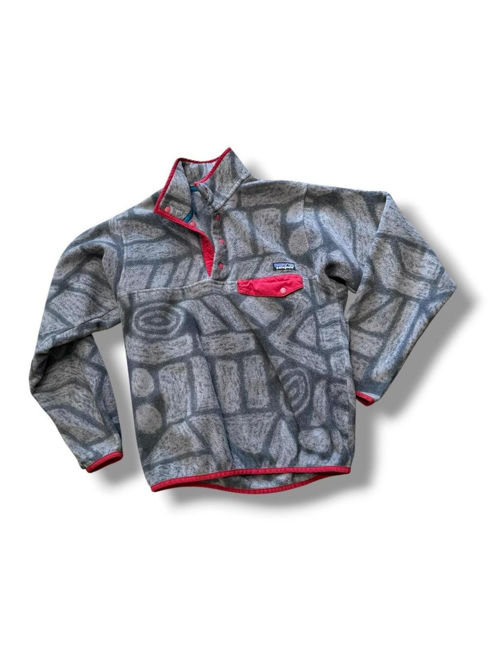 Grey Patterned Patagonia Fleece Synchilla